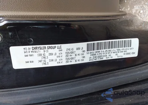 2014 Chrysler Town & Country Touring из США, поврежденный, VIN 2C4RC1BG8ER124724